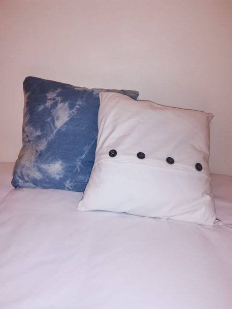 CareFree Stone-Washed Blue Denim Cushions